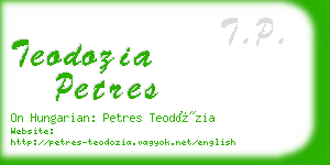 teodozia petres business card